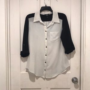 L black and white IZ Byer button down